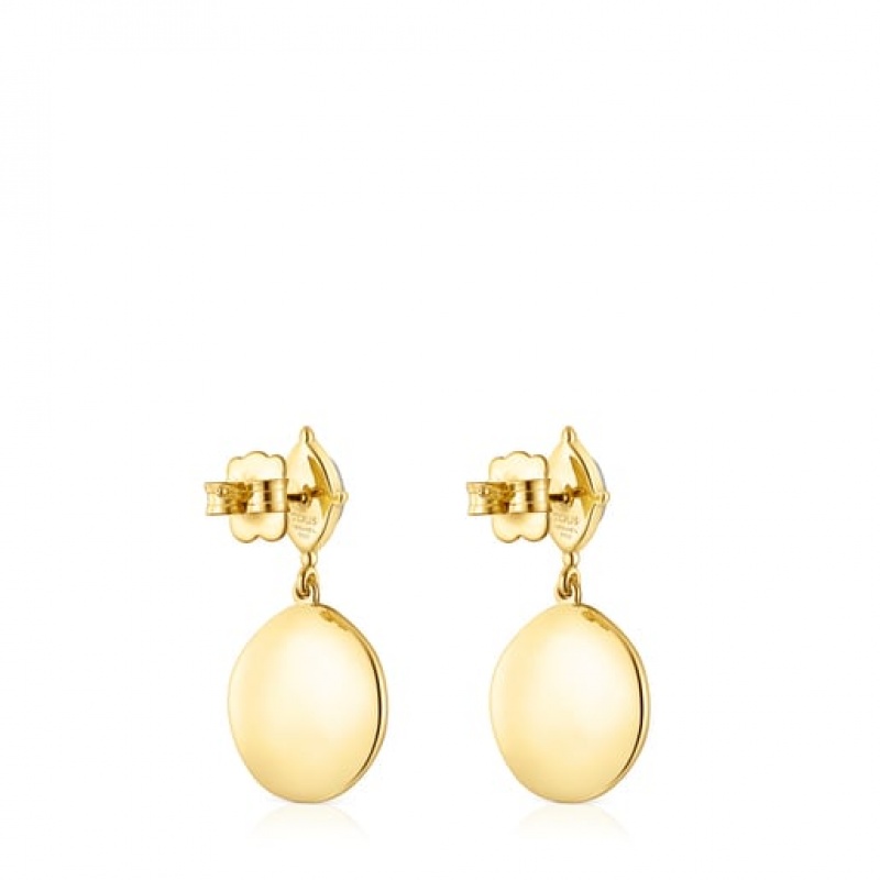 Tous Magic Nature Long Women's Earrings 18k Gold | VUO715049 | Usa