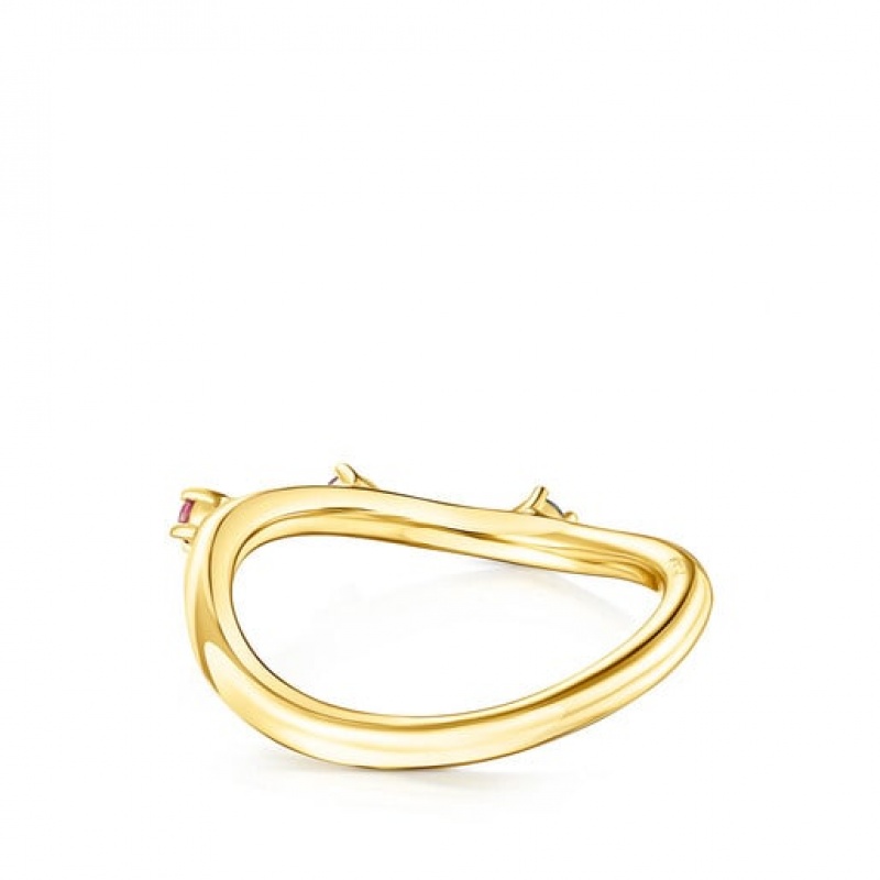 Tous Magic Nature Medium Women's Rings 18k Gold | ROZ891053 | Usa