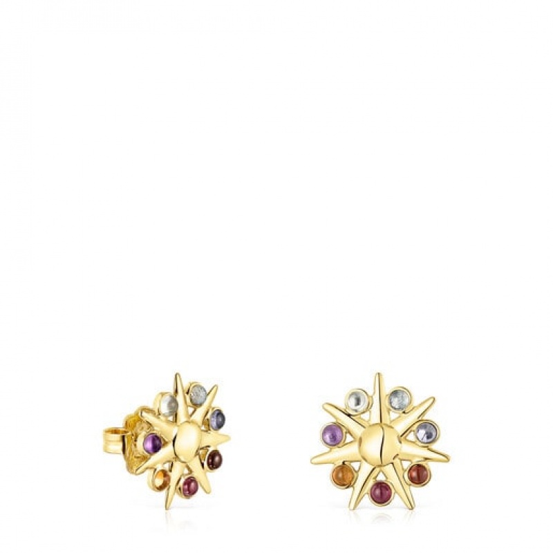 Tous Magic Nature Small Women\'s Earrings 18k Gold | IPJ092714 | Usa