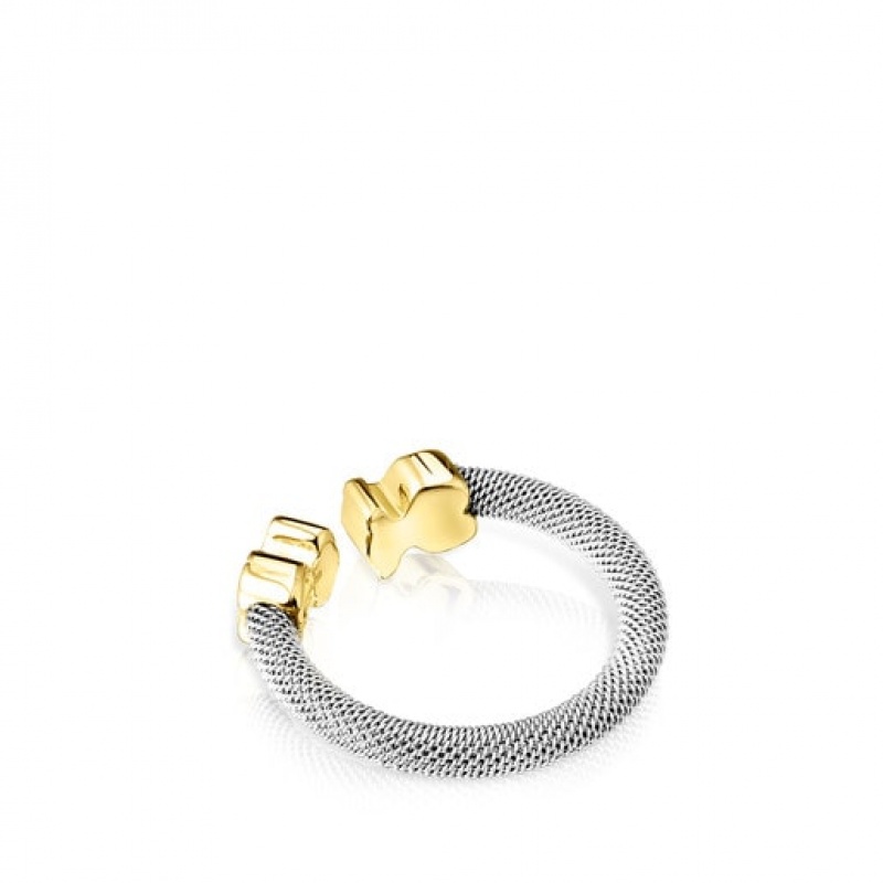 Tous Mesh Small Women's Rings 18k Gold | OWR651283 | Usa