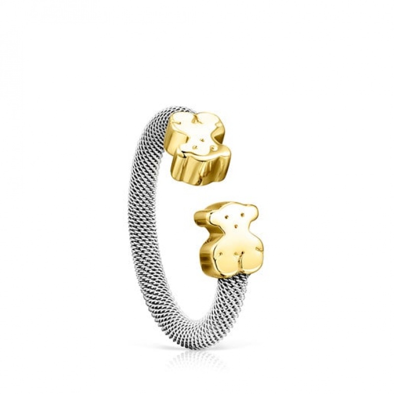 Tous Mesh Small Women\'s Rings 18k Gold | OWR651283 | Usa