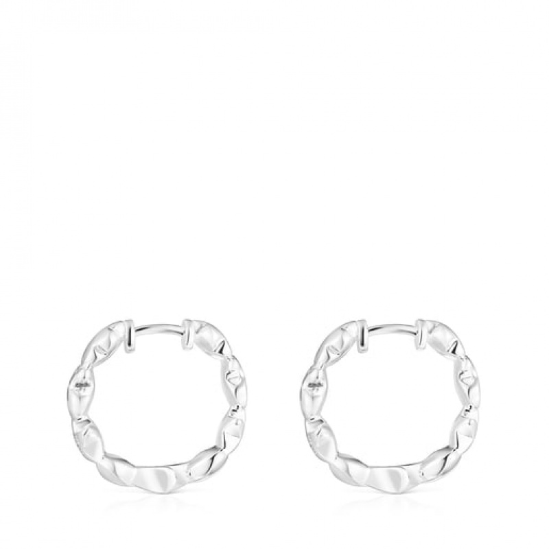 Tous Mini Icons Hoop Women's Earrings Silver | FTO128950 | Usa