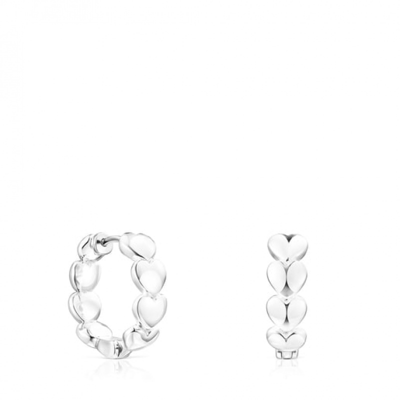 Tous Mini Icons Hoop Women\'s Earrings Silver | GZH721054 | Usa