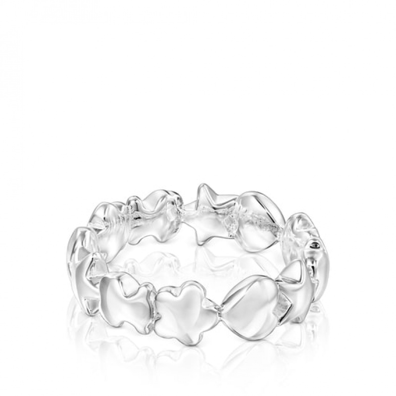 Tous Mini Icons Small Women's Rings Silver | ZJN928743 | Usa