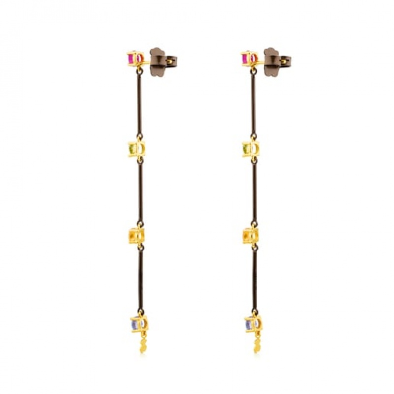 Tous Mix Titanio Women's Earrings 18k Gold | PUX976814 | Usa