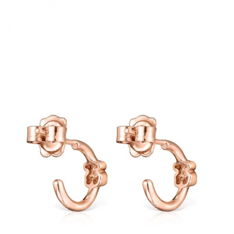 Tous Motif Hoop Women's Earrings 18k Gold | QRY029781 | Usa