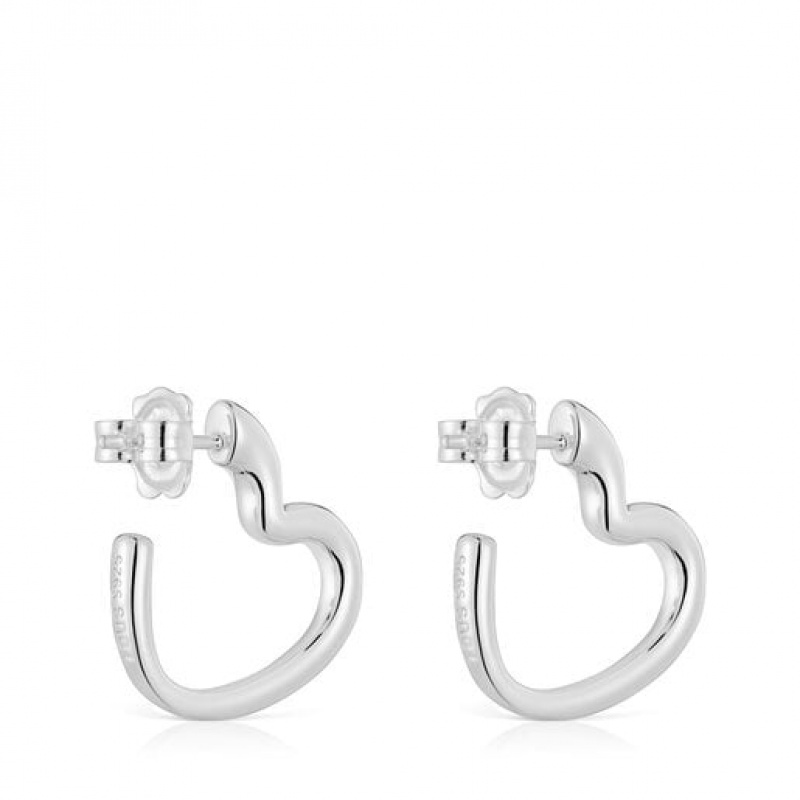 Tous My Other Half Hoop Women's Earrings Silver | NCA952671 | Usa