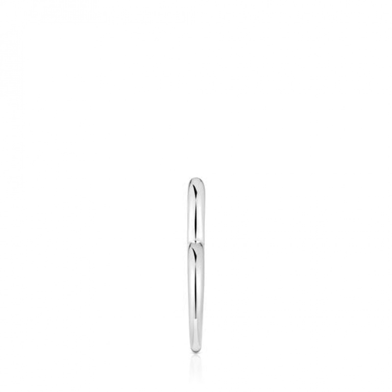 Tous My Other Half Hoop Women's Earrings Silver | YEQ948576 | Usa