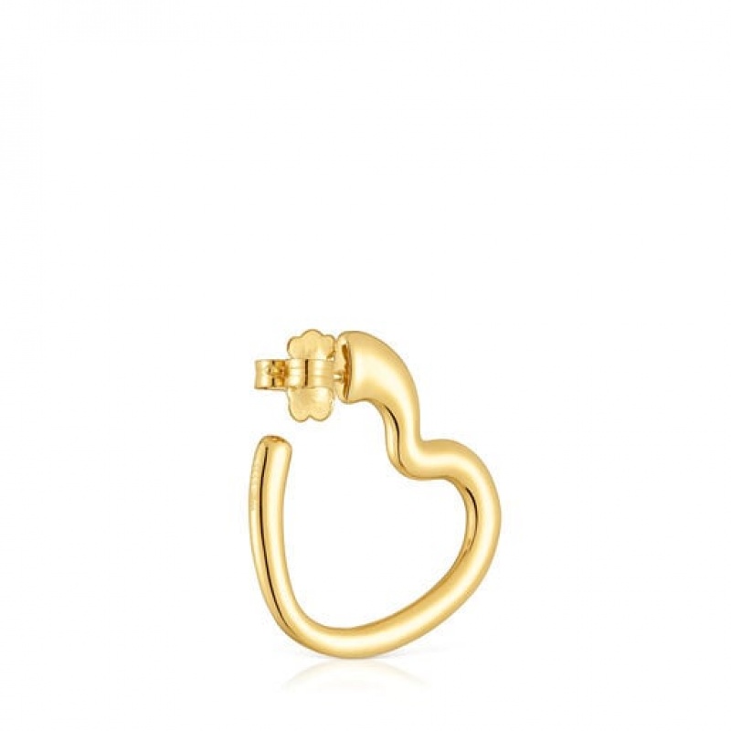 Tous My Other Half Hoop Women's Earrings 18k Gold | CAM293470 | Usa