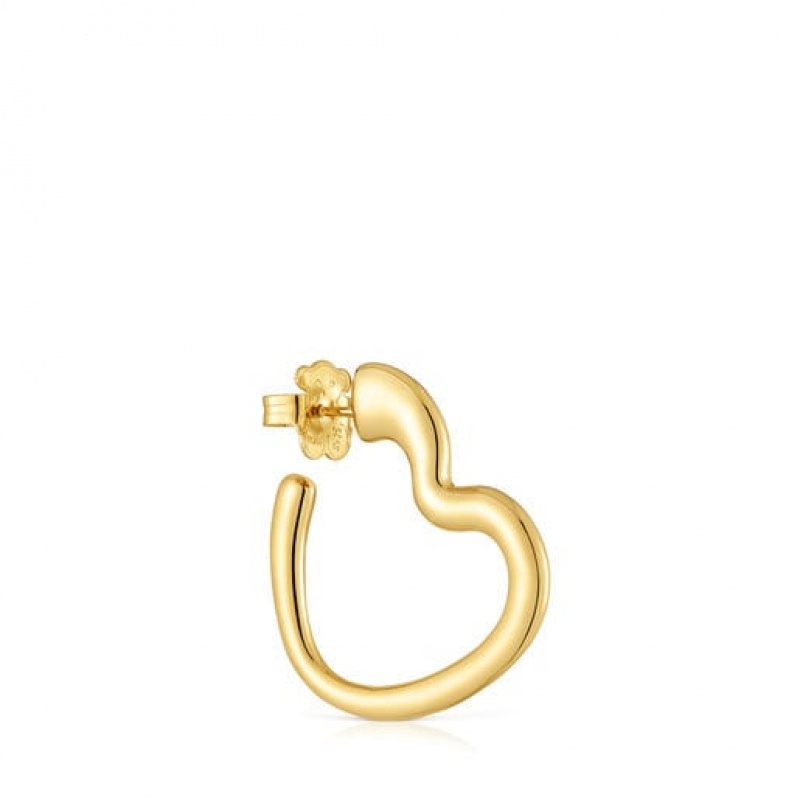 Tous My Other Half Hoop Women\'s Earrings 18k Gold | CAM293470 | Usa