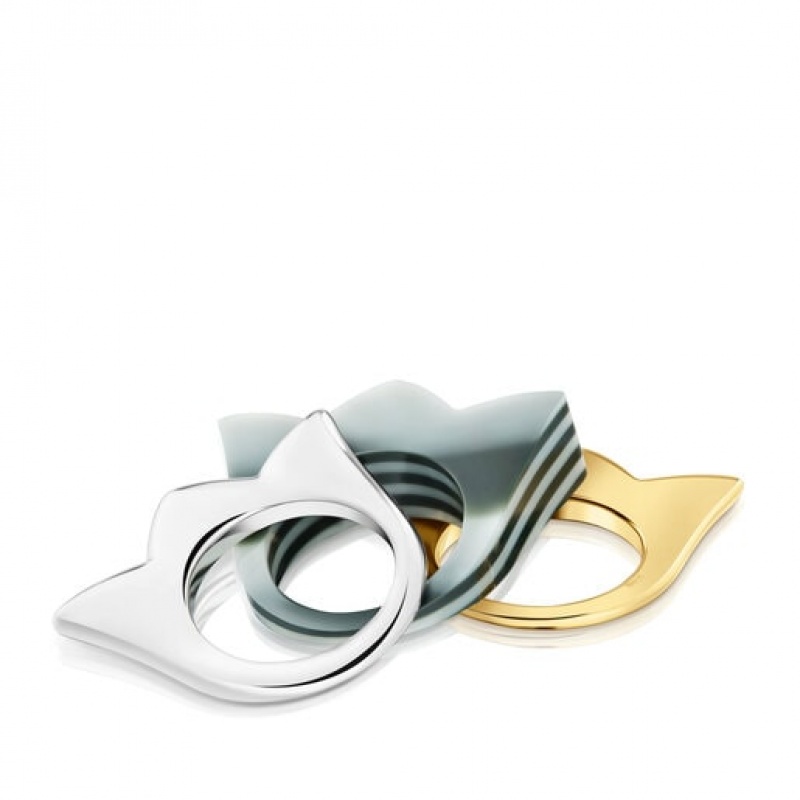 Tous My Other Half Large Women's Rings 18k Gold | CKU615428 | Usa