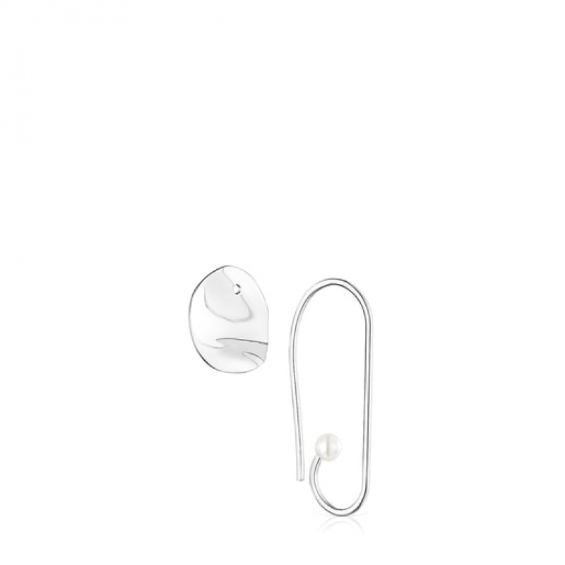 Tous Nenufar Long Women's Earrings Silver | OUA816502 | Usa