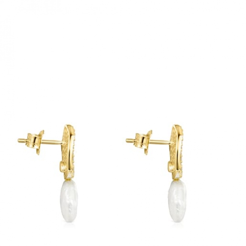 Tous Nenufar Women's Earrings 18k Gold | OAS179856 | Usa