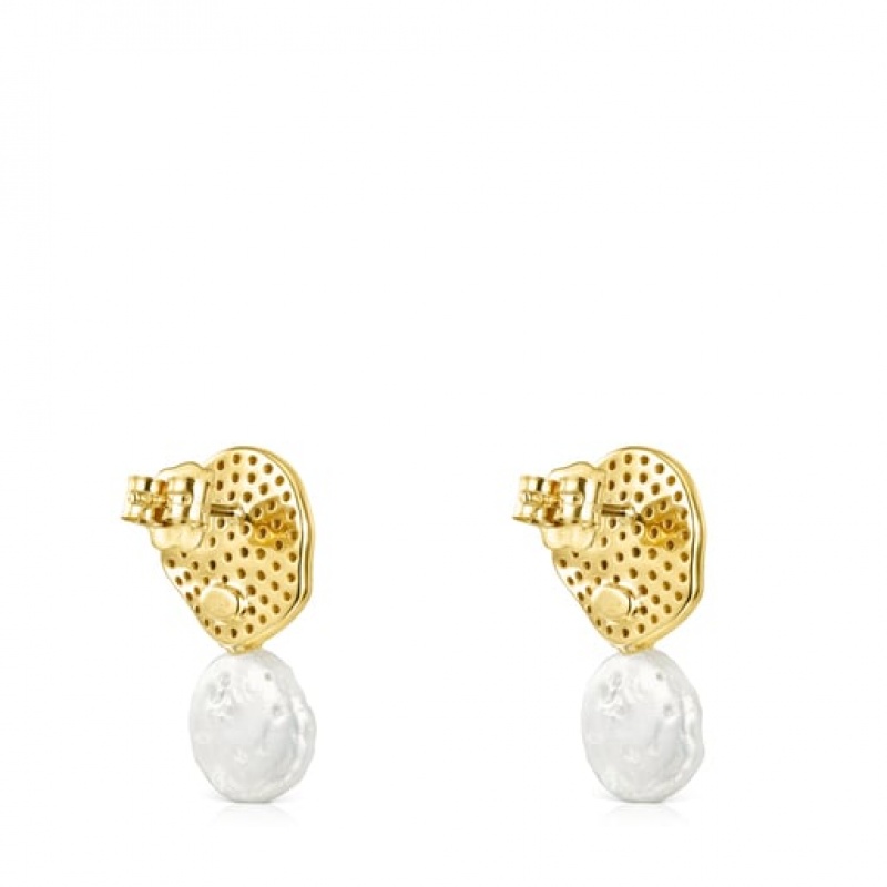 Tous Nenufar Women's Earrings 18k Gold | OAS179856 | Usa