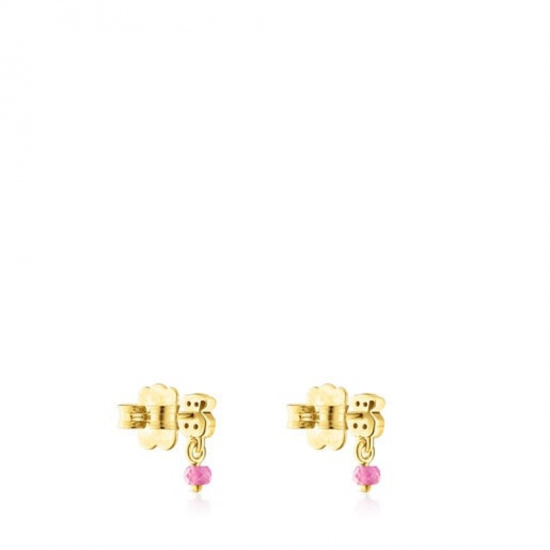 Tous New Motif Small Women's Earrings 18k Gold | SCZ846517 | Usa