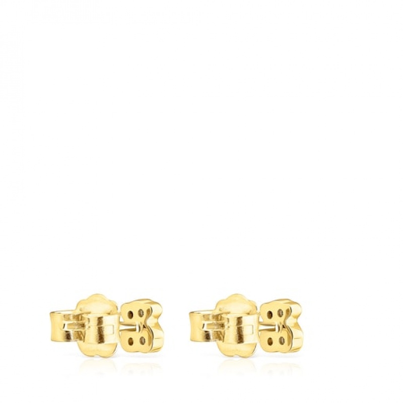 Tous New Motif Small Women's Earrings 18k Gold | VKW547328 | Usa