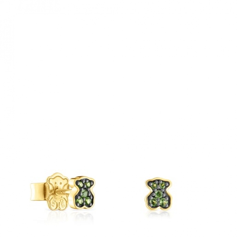 Tous New Motif Small Women\'s Earrings 18k Gold | VKW547328 | Usa