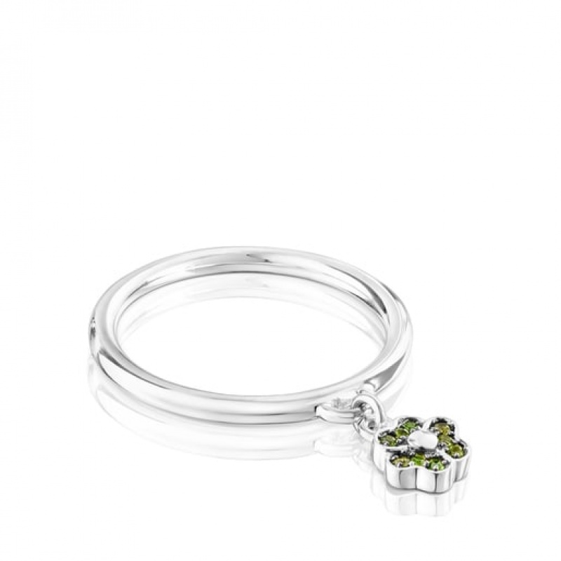 Tous New Motif Small Women's Rings Silver | ISZ185036 | Usa