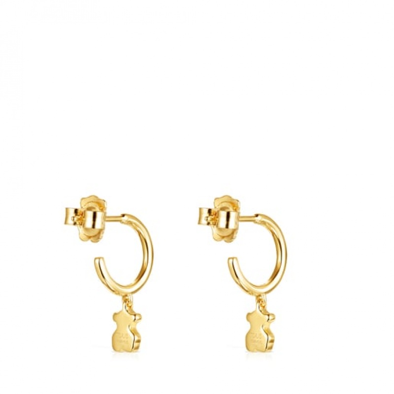 Tous Nocturne Hoop Women's Earrings 18k Gold | KRC069215 | Usa