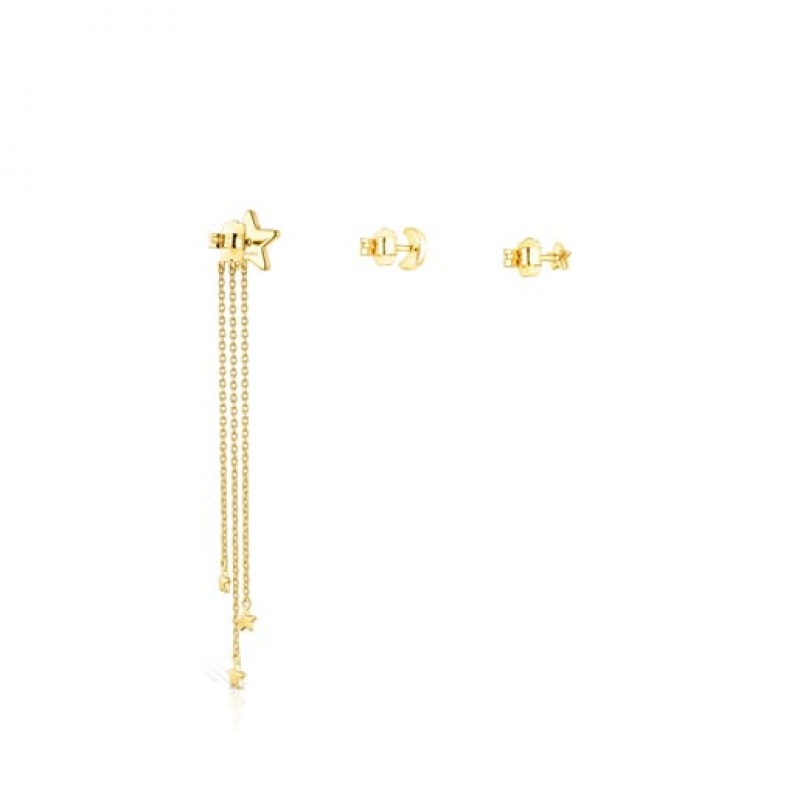 Tous Nocturne Long Women's Earrings 18k Gold | RYV703125 | Usa