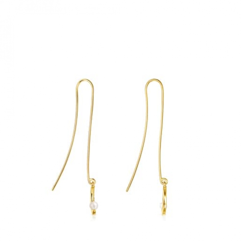 Tous Nocturne Long Women's Earrings 18k Gold | IKL902578 | Usa