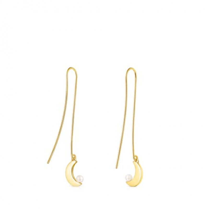 Tous Nocturne Long Women's Earrings 18k Gold | IKL902578 | Usa