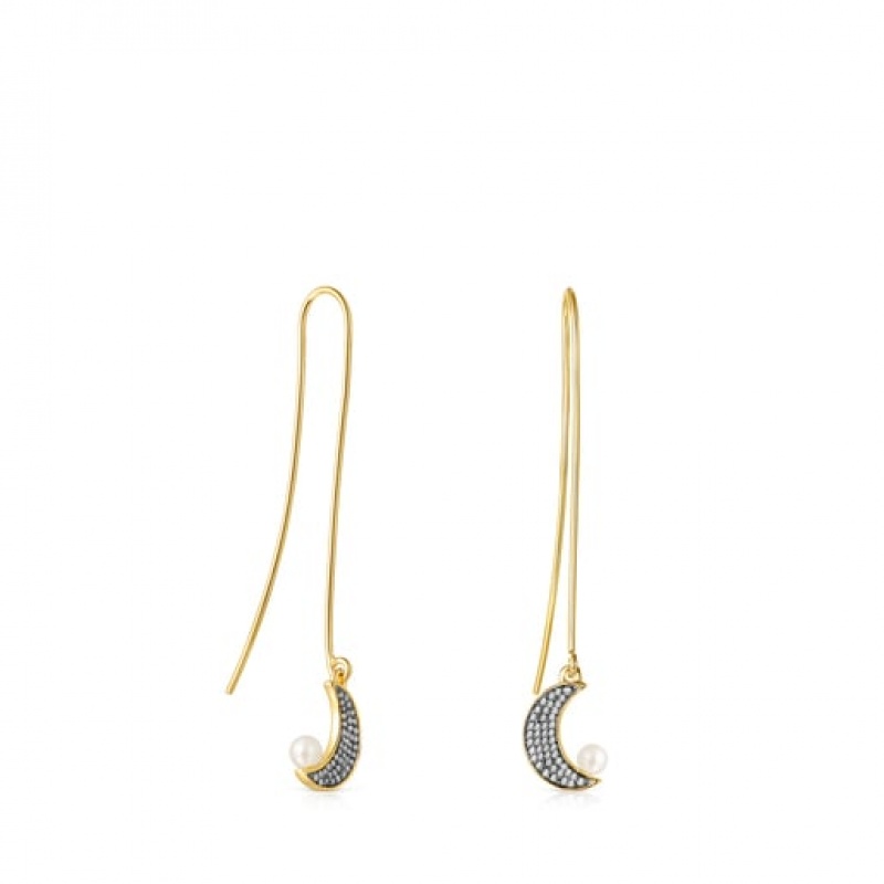 Tous Nocturne Long Women\'s Earrings 18k Gold | IKL902578 | Usa