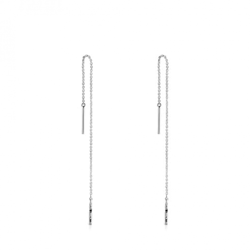 Tous Nocturne Long Women's Earrings Silver | UBY903468 | Usa