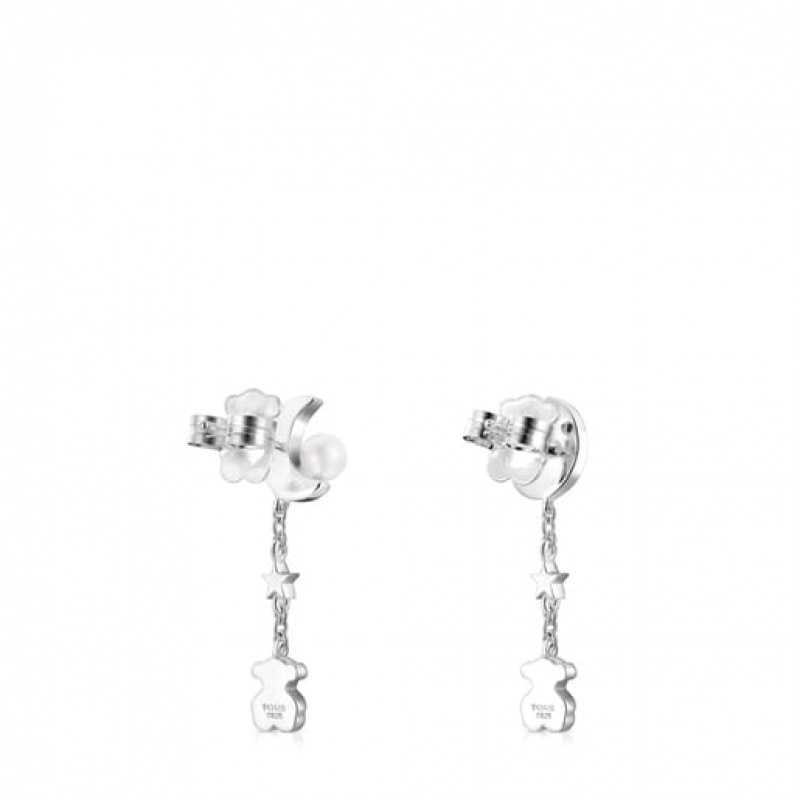 Tous Nocturne Long Women's Earrings Silver | MEA583297 | Usa