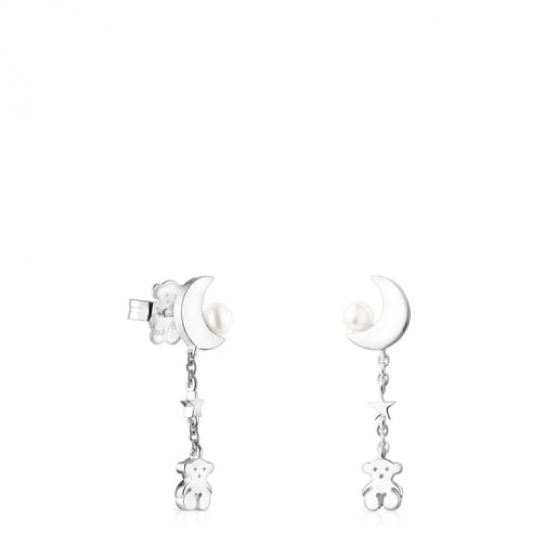 Tous Nocturne Long Women\'s Earrings Silver | MEA583297 | Usa