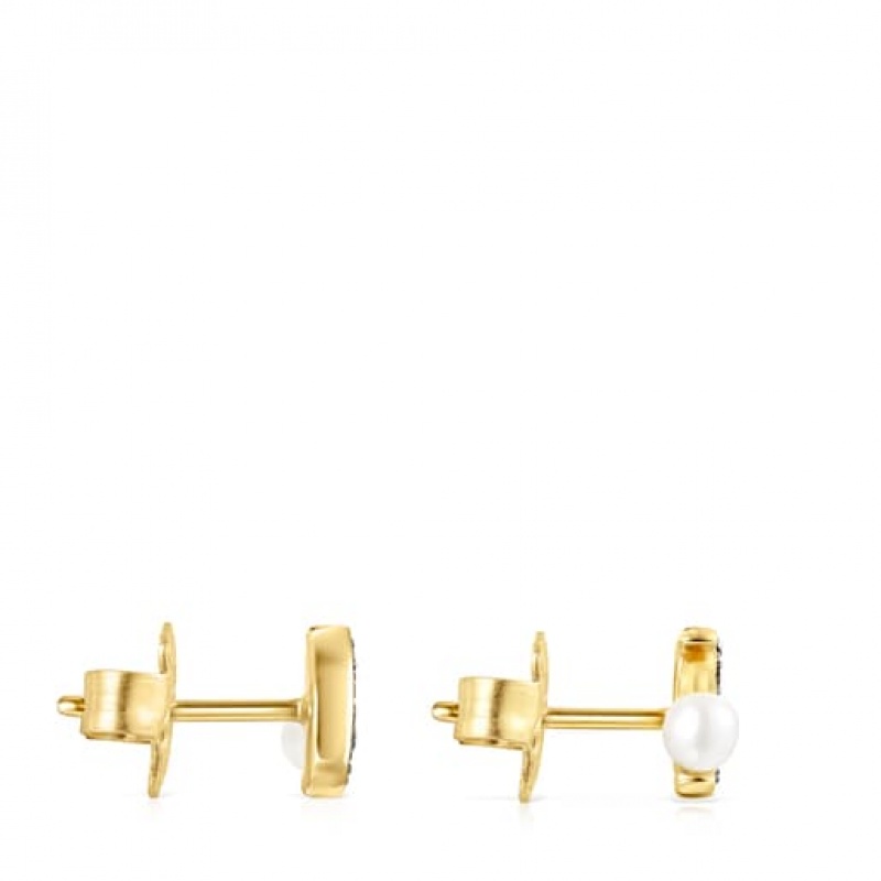 Tous Nocturne Pearl Women's Earrings 18k Gold | HBM271580 | Usa