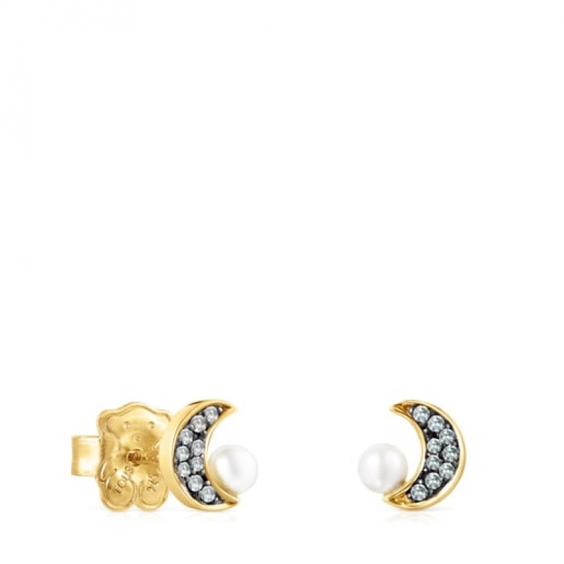 Tous Nocturne Pearl Women\'s Earrings 18k Gold | HBM271580 | Usa