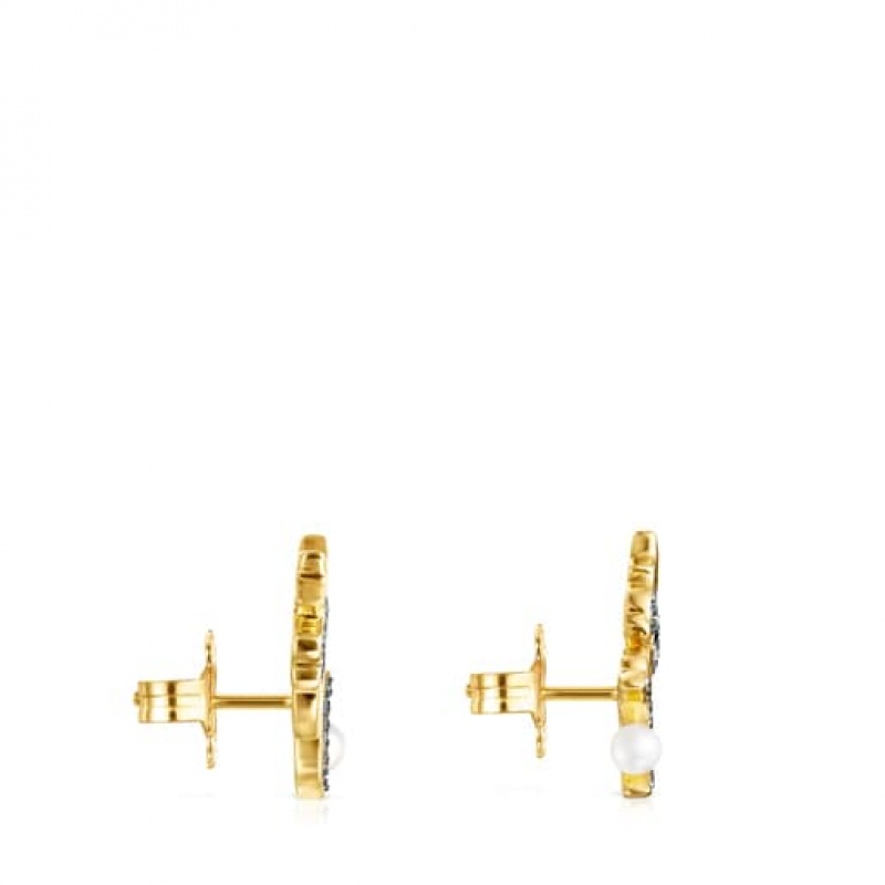 Tous Nocturne Small Women's Earrings 18k Gold | KPQ923185 | Usa