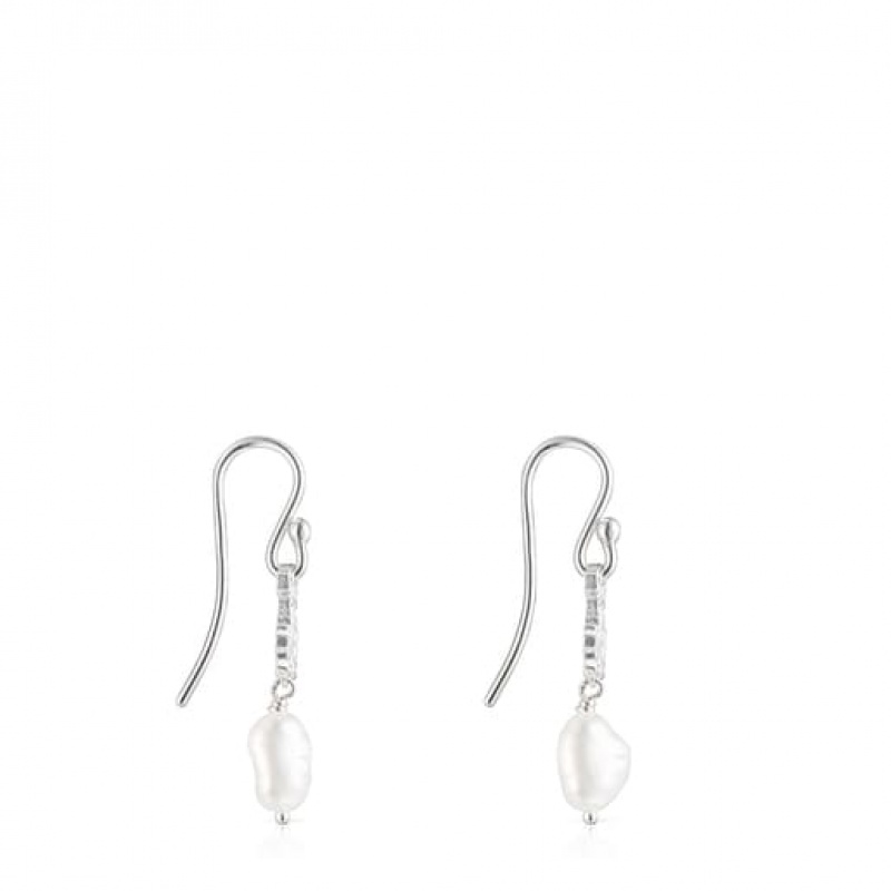 Tous Oceaan Pearl Women's Earrings Silver | NTB238471 | Usa