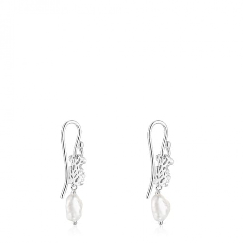 Tous Oceaan Pearl Women's Earrings Silver | NTB238471 | Usa