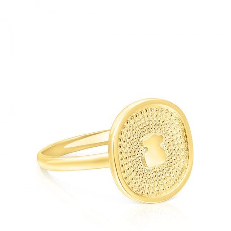 Tous Oursin Medium Women's Rings 18k Gold | GTU279680 | Usa