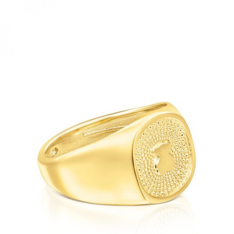 Tous Oursin Medium Women's Rings 18k Gold | JYH612970 | Usa