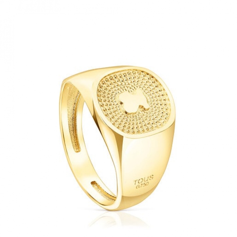 Tous Oursin Medium Women\'s Rings 18k Gold | JYH612970 | Usa