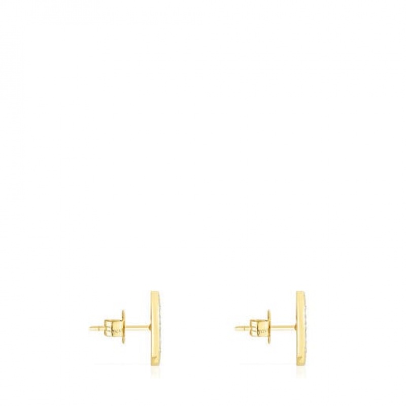 Tous Oursin Small Women's Earrings 18k Gold | WPN578429 | Usa