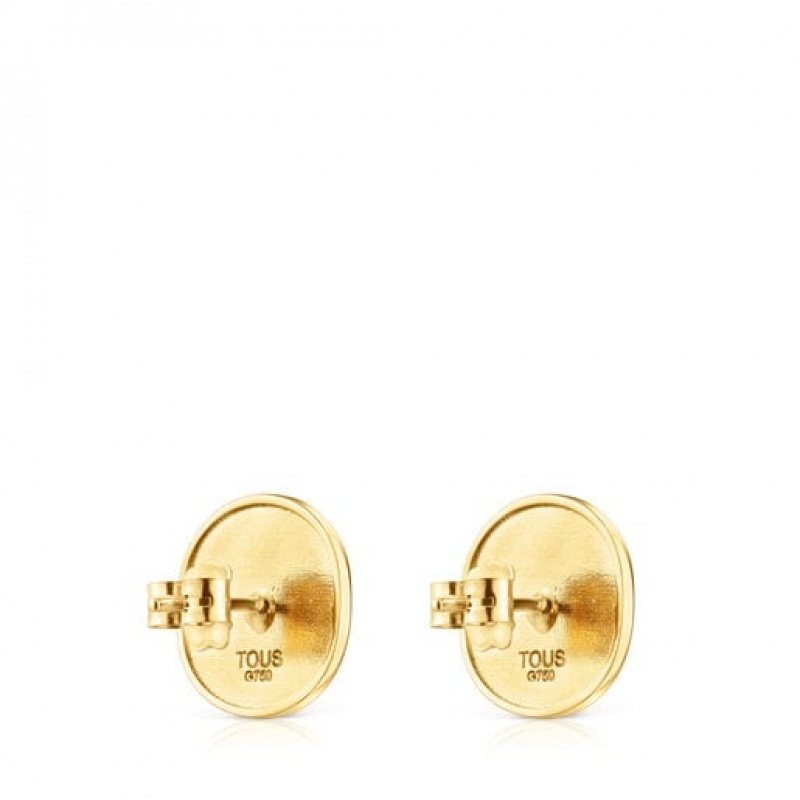 Tous Oursin Small Women's Earrings 18k Gold | FHO920175 | Usa