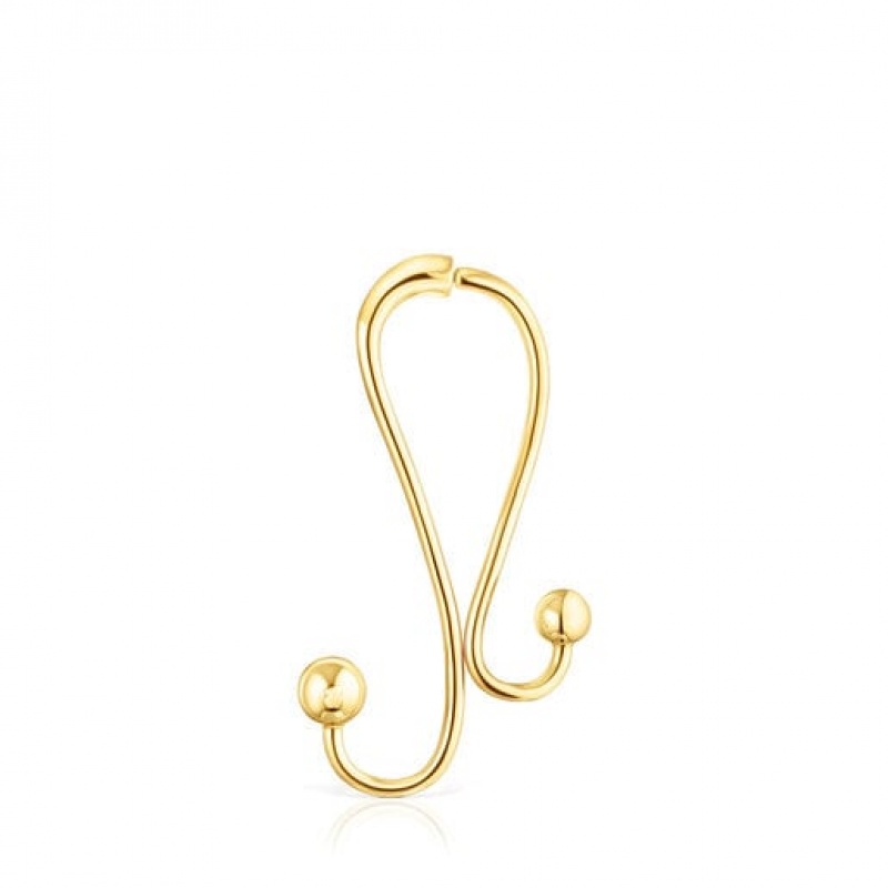 Tous Plump Ear Cuff Women's Earrings 18k Gold | IGL023691 | Usa