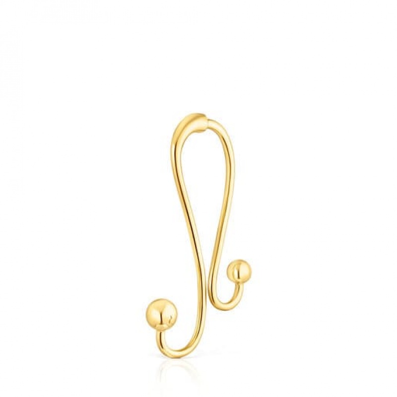 Tous Plump Ear Cuff Women's Earrings 18k Gold | IGL023691 | Usa