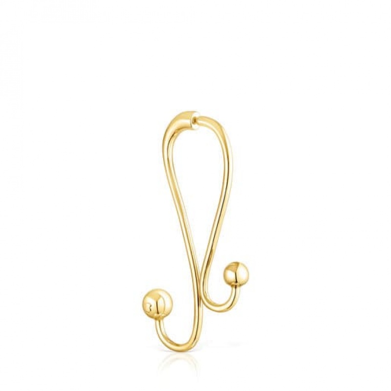 Tous Plump Ear Cuff Women\'s Earrings 18k Gold | IGL023691 | Usa