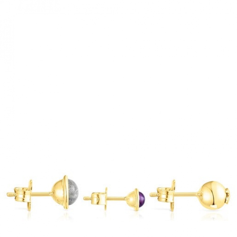 Tous Plump Small Women's Earrings 18k Gold | KPB567913 | Usa