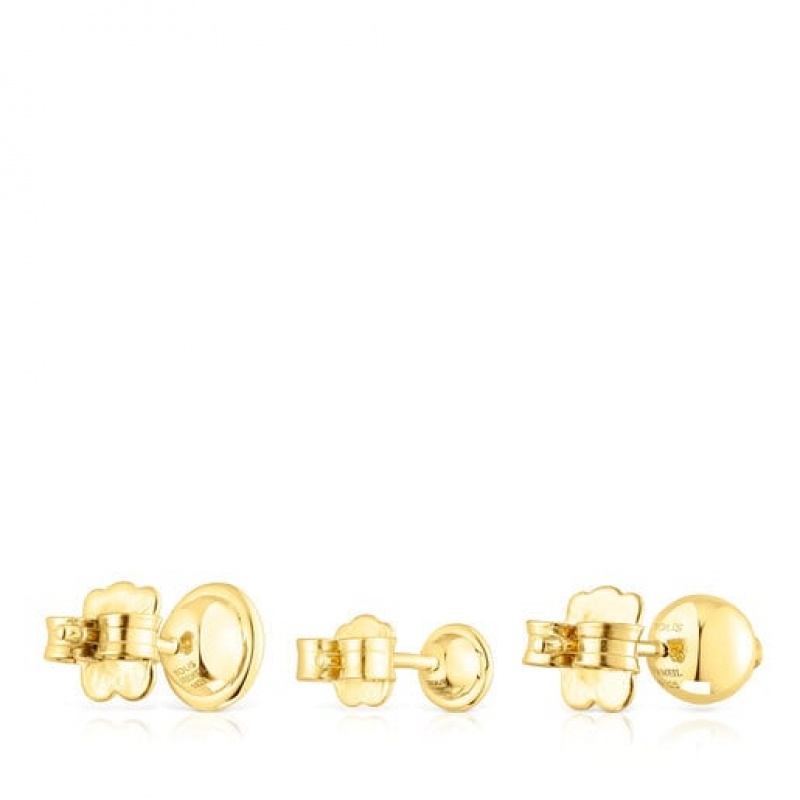 Tous Plump Small Women's Earrings 18k Gold | KPB567913 | Usa