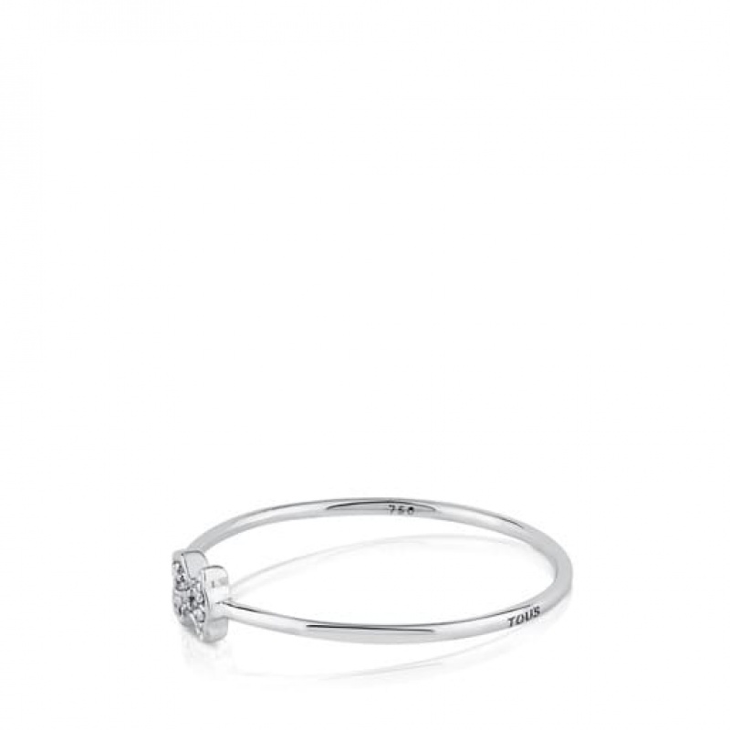 Tous Puppies Diamond Women's Rings 18k Gold | SWI379458 | Usa