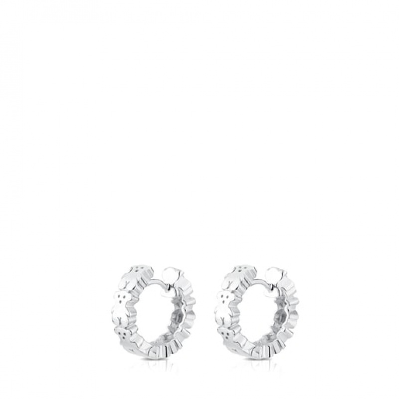 Tous Puppies Hoop Women's Earrings Silver | JUC901382 | Usa