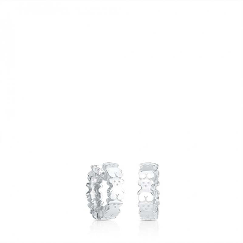 Tous Puppies Hoop Women\'s Earrings Silver | JUC901382 | Usa