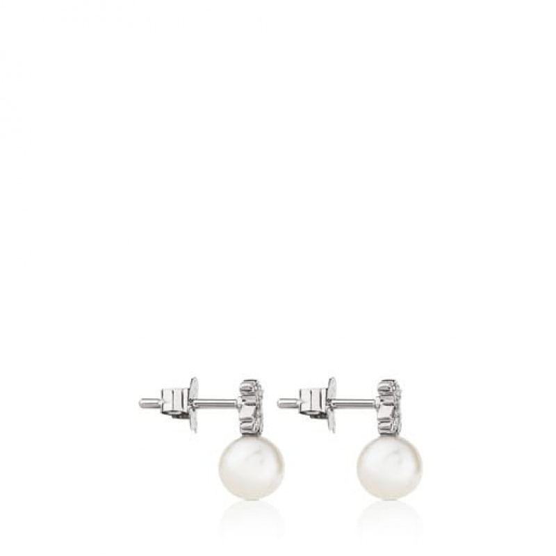 Tous Puppies Pearl Women's Earrings 18k Gold | JHP139540 | Usa