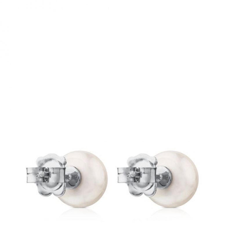 Tous Puppies Pearl Women's Earrings 18k Gold | KQW914280 | Usa